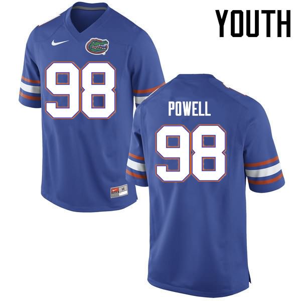 Youth NCAA Florida Gators Jorge Powell #98 Stitched Authentic Nike Blue College Football Jersey WVV0565RP